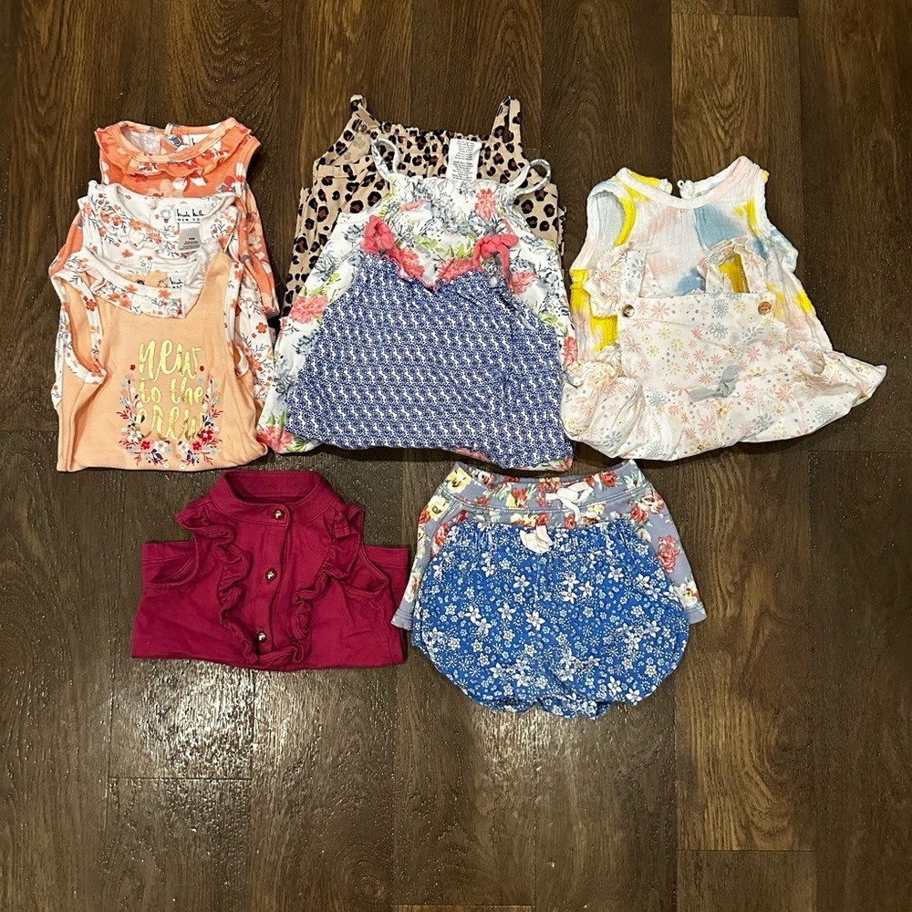 LOT/Bundle 6-9, 6-12m Baby Girl Clothing (11 pc) Nicole M, Janie & Jack,‎ RL
